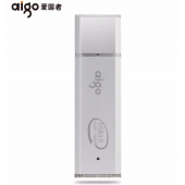 爱国者（aigo）U320 64G 电脑高速U盘 USB3.0 小巧便携闪充金属亮银优盘 银色